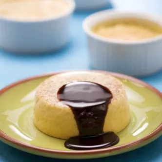 Vanilla Cinnamon Custard with Abuelita Sauce