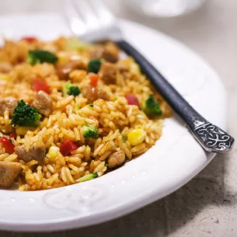 Pork and Vegetable Rice