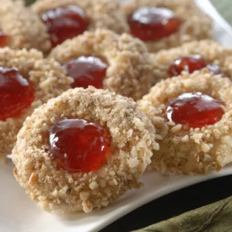 Strawberry Thumbprint Cookies