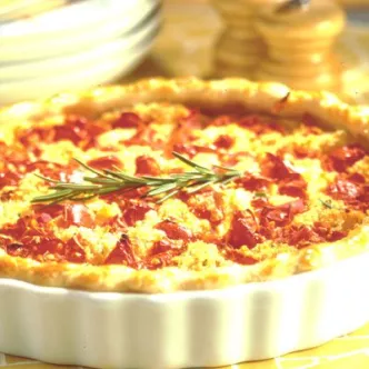 Seasoned Tomato and Garlic Quiche