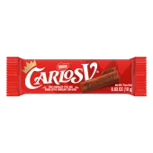 Front Center view of NESTLE CARLOS V Candy Bar Chocolate Bar 18g product.