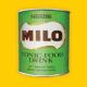 A vintage container of MILO tonic food drink.